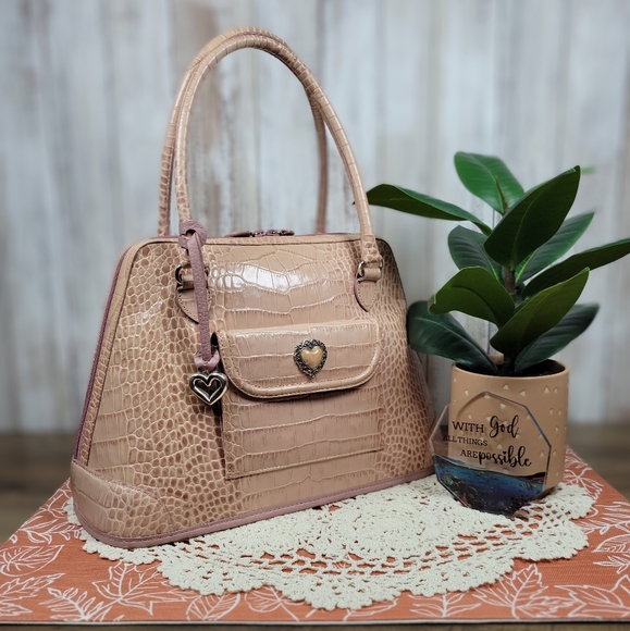 Brighton Handbags - Brighton Rose Pink Satchel